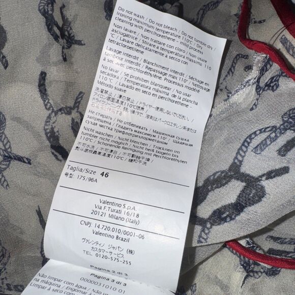 RED VALENTINO $995 100% Silk Jumpsuit Neutrals Size 46 - Picture 11 of 11